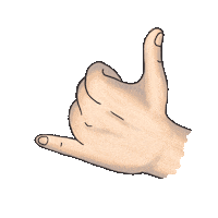 Hand Hang Loose Sticker by Stickerpacks.design