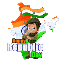 Flag India Sticker by Chhota Bheem