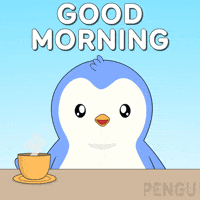Good Morning Coffee GIF by Pudgy Penguins