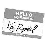 Name Tag Sticker by waxpaperco