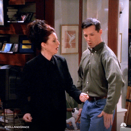 megan mullally jack and karen GIF by Will & Grace