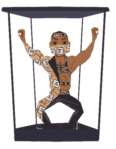 Bolo Male Stripper Sticker