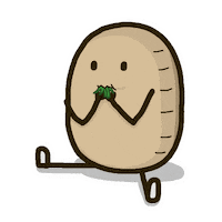 Potato Eating Sticker
