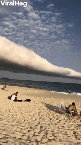 Huge Cloud Covering the Beach