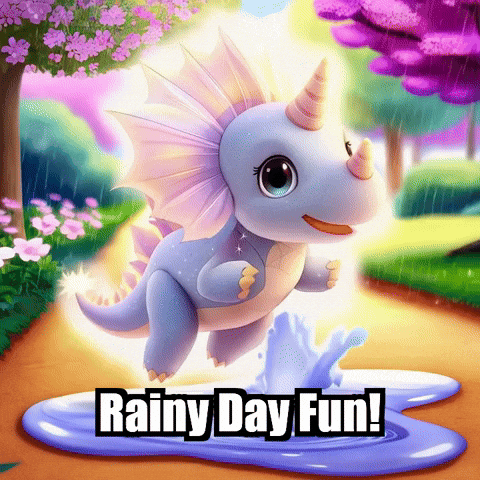 Rain Park GIF by Divineasaur