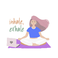Exhale Pivot Sticker by Hair Love Tribe
