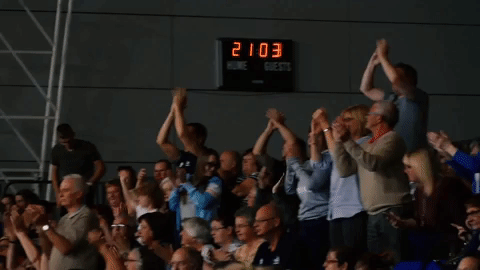 clap crowd GIF by Sheffield Sharks