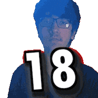 No 18 Number Sticker