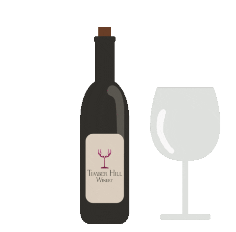 Red Wine Sticker by Timber Hill Winery