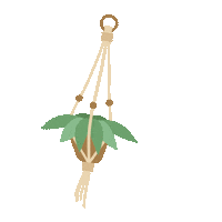 palomaquint plant boho macrame cordon Sticker