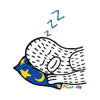 Stars Sleeping Sticker by Frank Ape