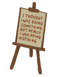 Niccoledodals lazy easel laze unproductive Sticker