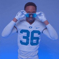 Byu Football Flirt GIF by BYU Cougars