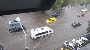 Storm Floods Streets, Topples Trees in Constanta