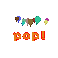Typography Pop Sticker