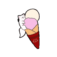 Cat Icecream Sticker