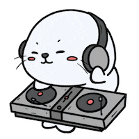electronic music party Sticker by Aminal Stickers