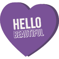 purpleheart hello Sticker