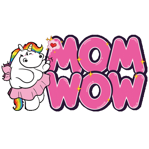 Rainbow Wow Sticker by Pummeleinhorn