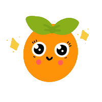 yeolmae99 food orange fruit rashadraws Sticker