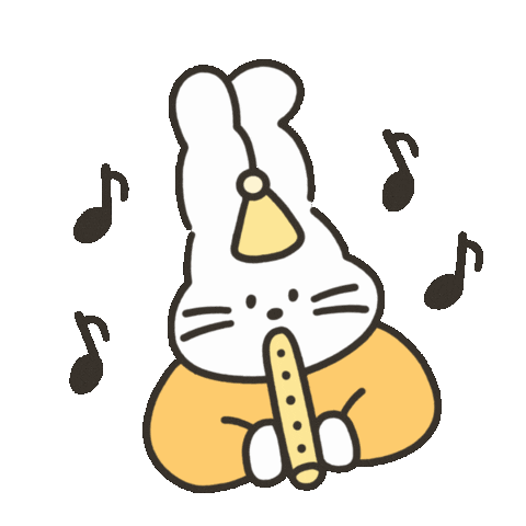 tongdalsaem giphyupload happy music bunny Sticker