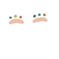 nabeya face draw face paint beya Sticker