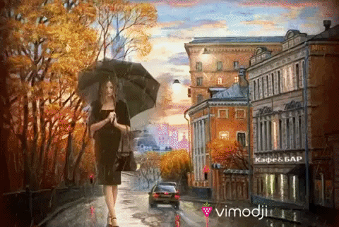 Rain Autumn GIF by Vimodji