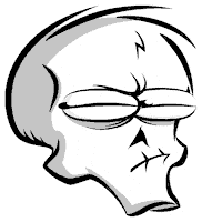 bonnyzed skull zombie suspicious suspect Sticker