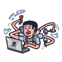 Working Ice Cream Sticker by Three Folks