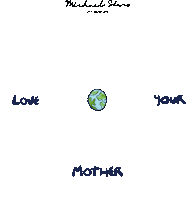 Planet Earth Love Sticker by Michael Stars