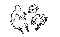Banda Fishes Sticker by Lorem Ipsvm