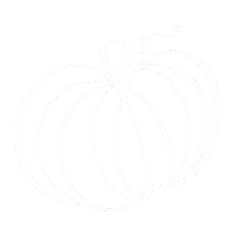 BreDesignCo halloween white line pumpkin Sticker