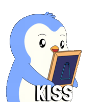 I Love You Kiss Sticker by Pudgy Penguins