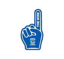The Wire Foam Finger Sticker by Warrington Wolves