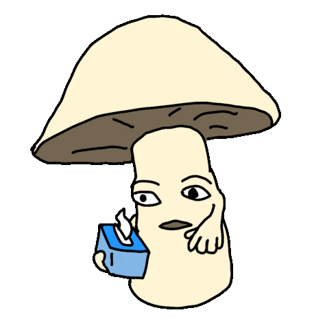 Sad Mushroom Sticker