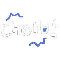 White Text Hangul Sticker