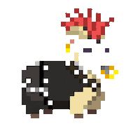 subpixel ready goat punk emo Sticker