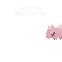Happy Flying Pig Sticker by PositivelyPigasus