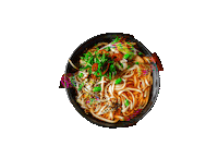 happibyhenssler glitch neon sushi soup Sticker