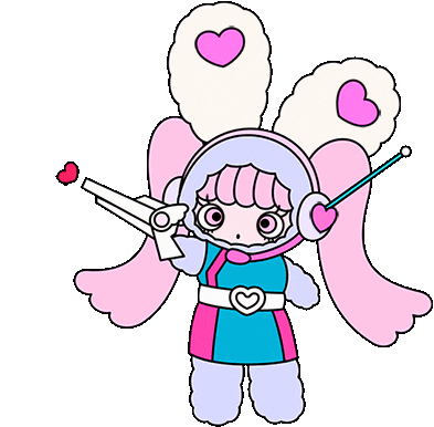 Heart Bunny Sticker by mineco