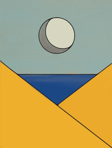 ariwoeste giphyupload art moon ocean GIF
