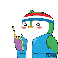 Lets Go Sticker by Pudgy Penguins
