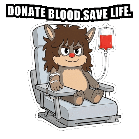 Red Cross Blood Sticker