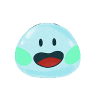 Lesmata happy monster slime bouncing Sticker