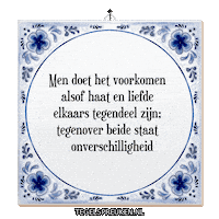 Haat Spreuk Sticker by Tegelspreuken.nl