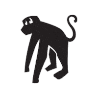 Monkey Ape Sticker by Mono Loco Falun