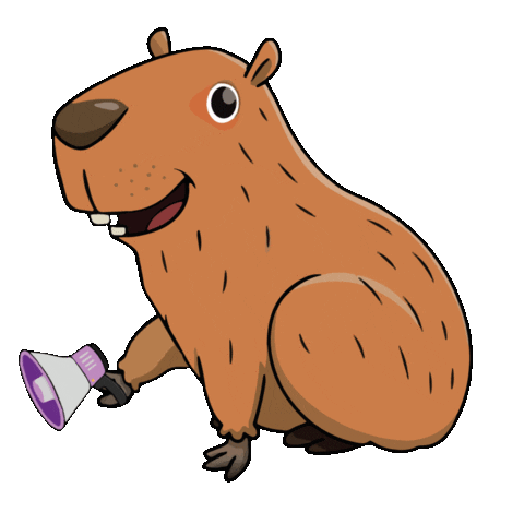 Happy Capivara Sticker by Caçapava Oficial