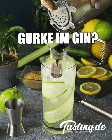 tastingde giphygifmaker giphyattribution gin cucumber GIF