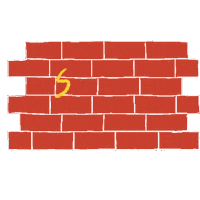 ffembroidery swipe up brick wall ffembroidery patricia larocque Sticker