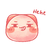 TONESHIEEE pink orange hehe spa Sticker